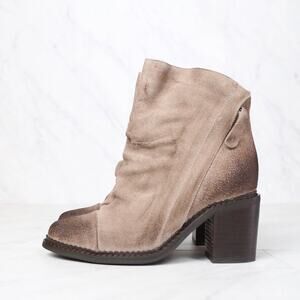 Sbicca - Millie‎ Women's Suede Leather Ankle Booties in Beige Size 8.5
